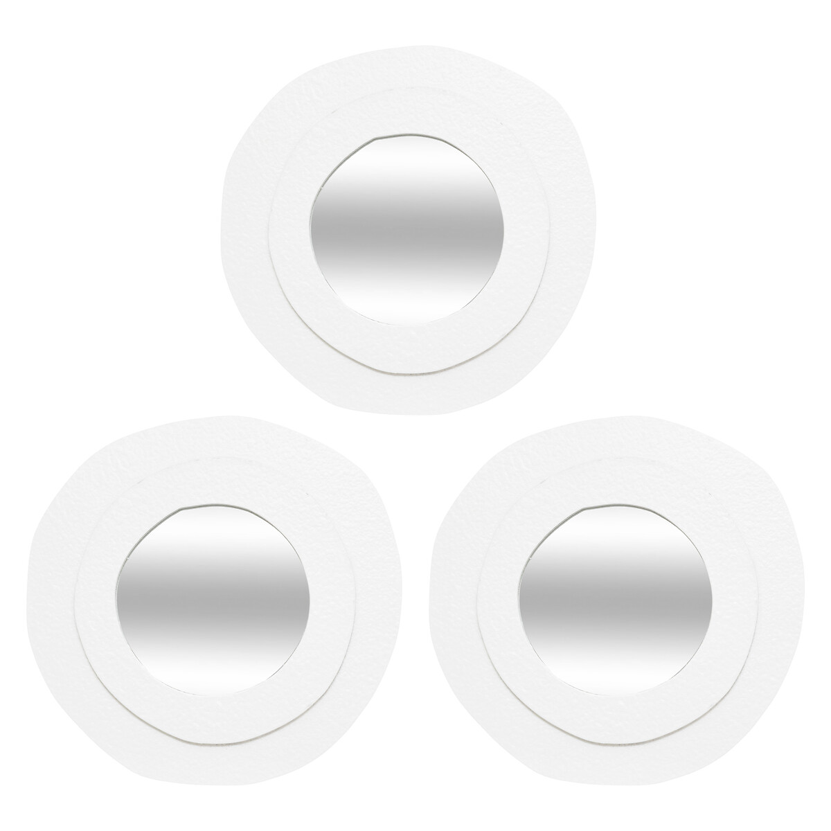 3 mirrors "Emily" White, D.25 cm
