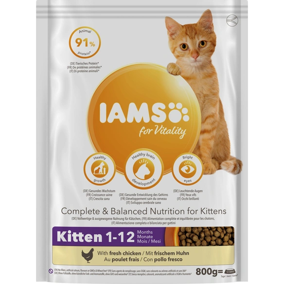 Katzentrockenfutter, 0,8 kg, Huhn