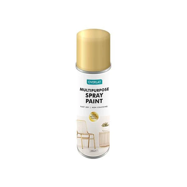 Overlay Spray Paint Gold Metallic 400ml