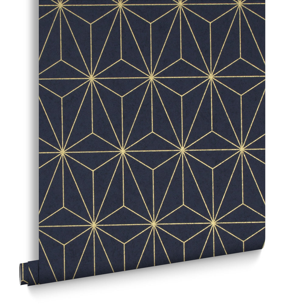 Graham & Brown Vliesbehang - Prism Navy - 10mx53cm