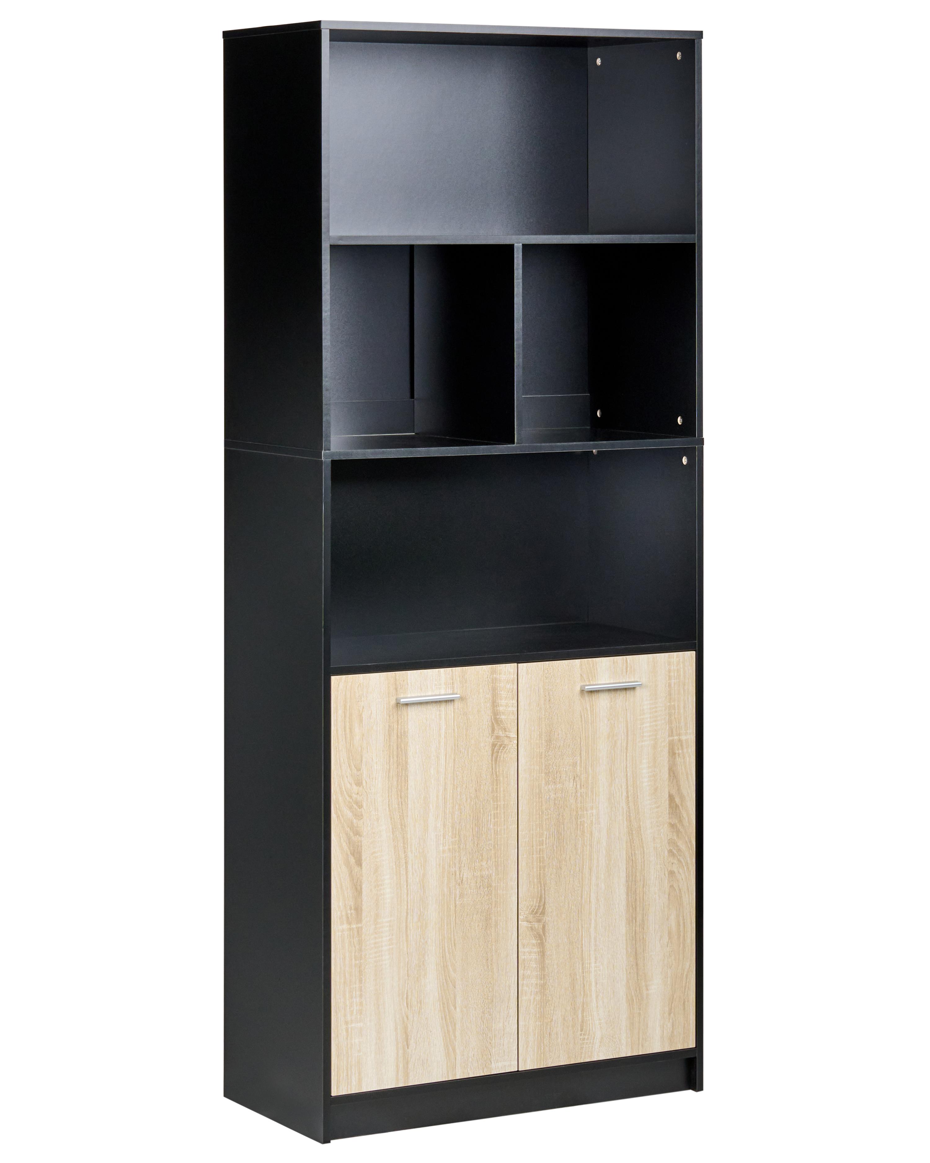 2 Door Bookcase ZEHNA Brown/ Black