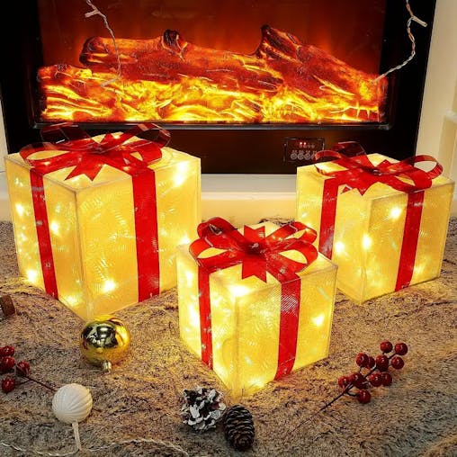 NNETM Enchanted Glow: Illuminated Christmas Gift Boxes