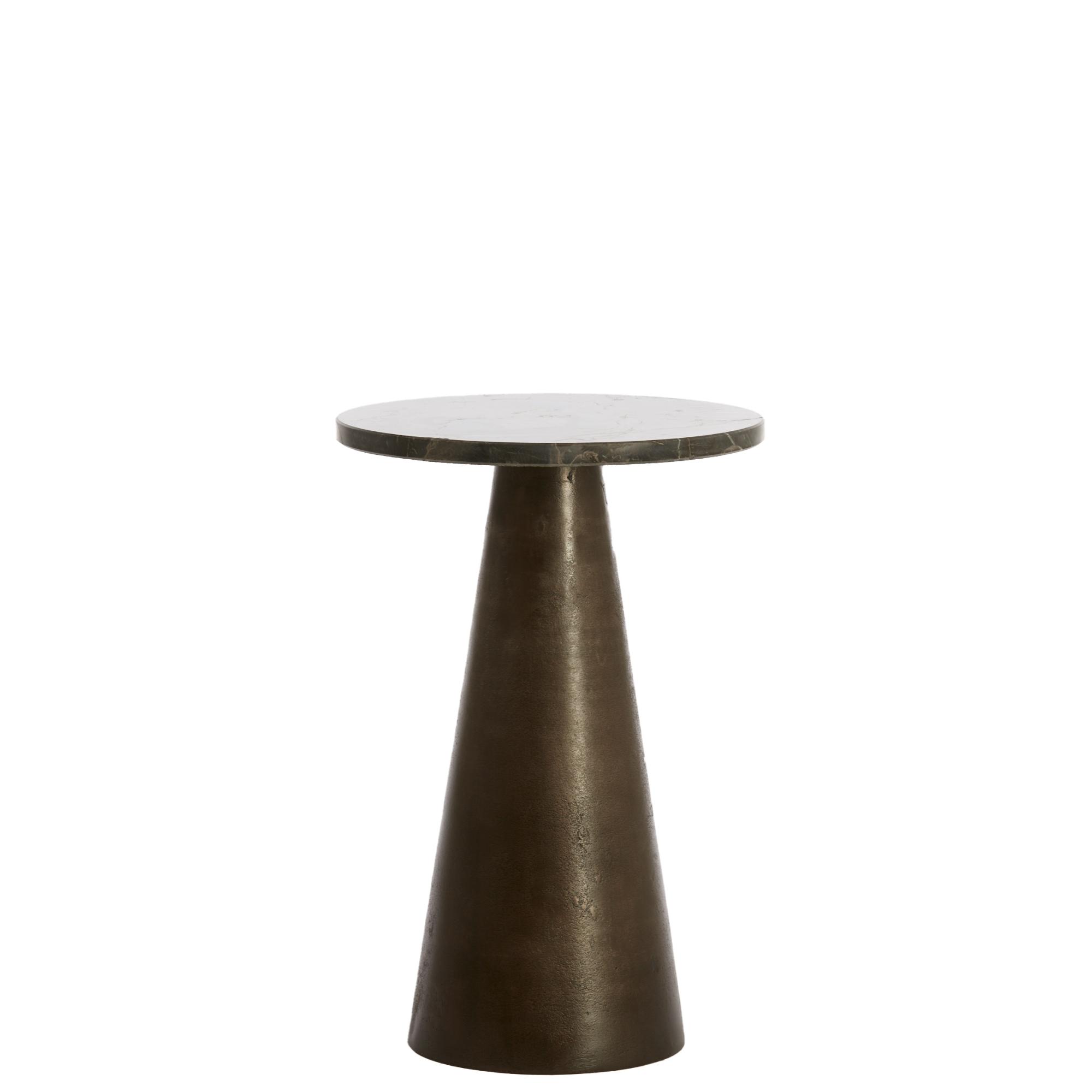 Light & Living bijzettafel Ynez - bruin - Ø29cm