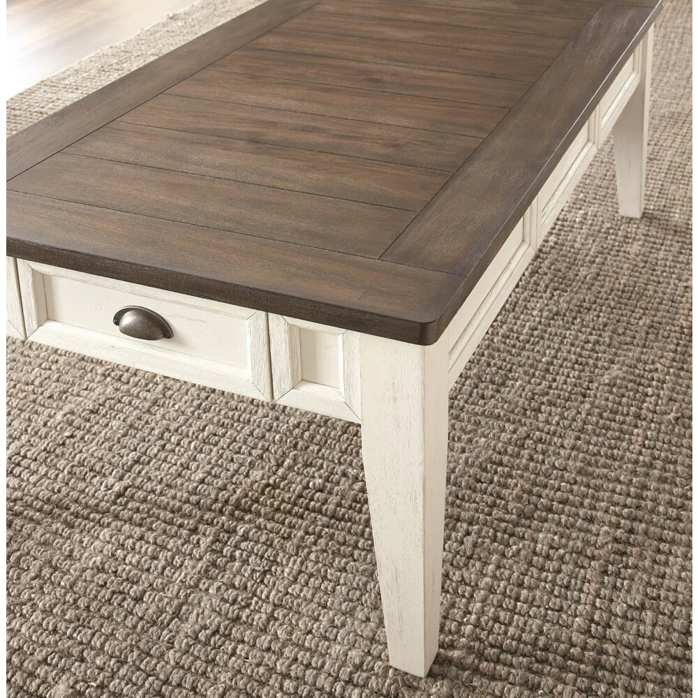 Steve Silver Cottonville Two Tone Coffee Table with Storage