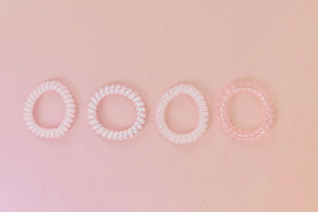 Pink Coil Hair Ties – 4 Pack