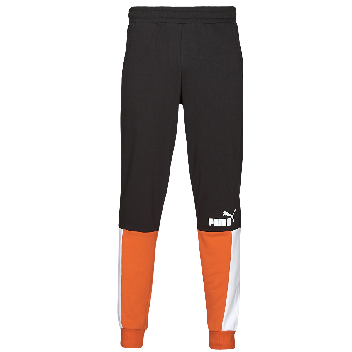 Puma - ESS+ BlOCK SWEATPANT TR - Black / Orange