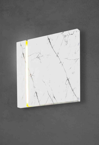 Kinkiet LECERTAbiało-szary LED 1x1.2W 200lm wym:35x35x6cm IP20 Milagro