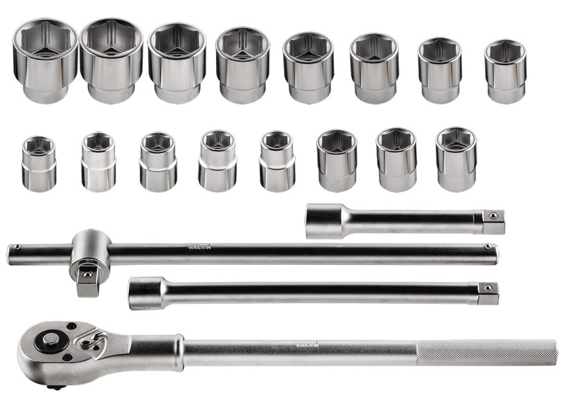 Klucze nasadowe 3/4”, 21szt. NEO 08-061