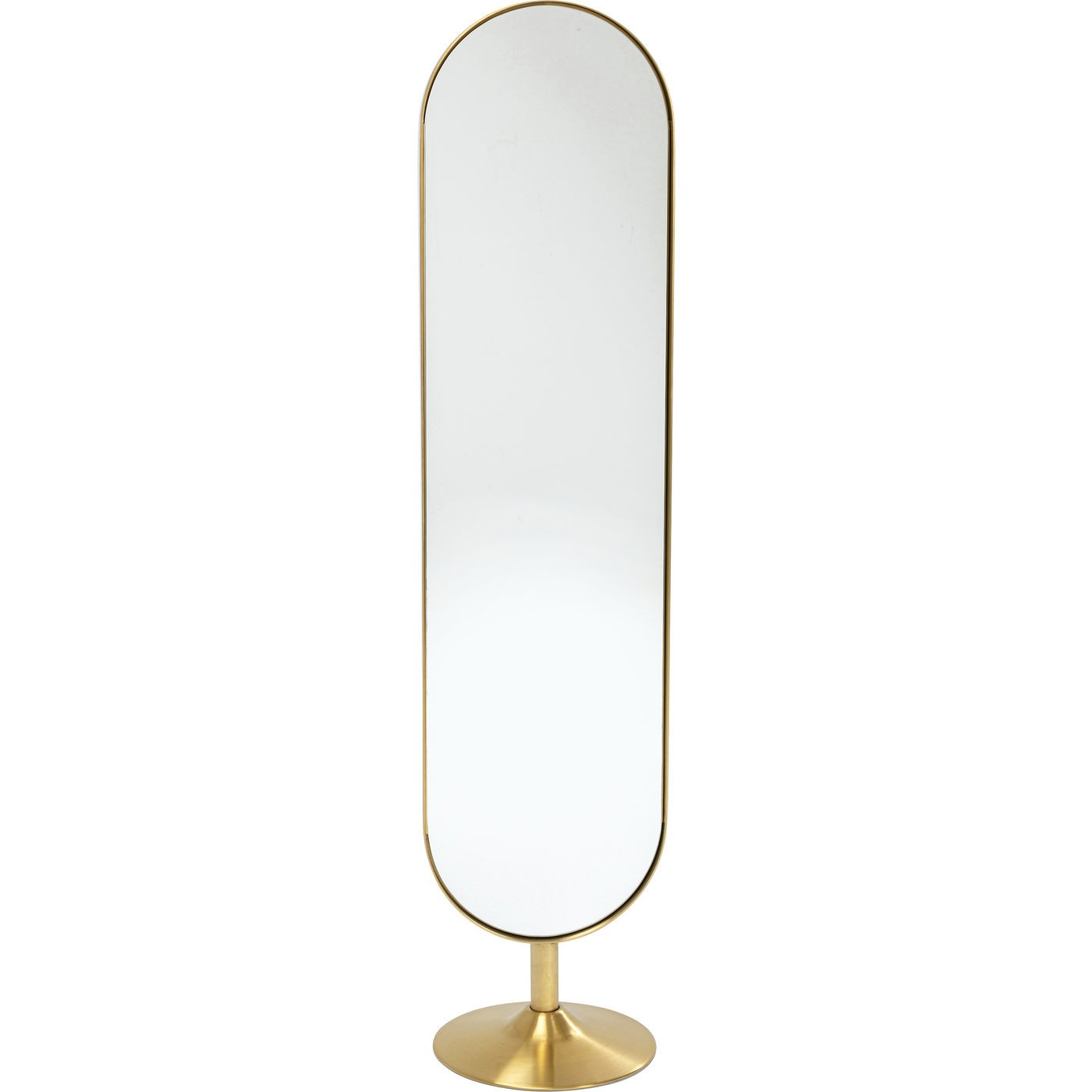 Kare Design Staande Spiegel Curve 172x38cm messing