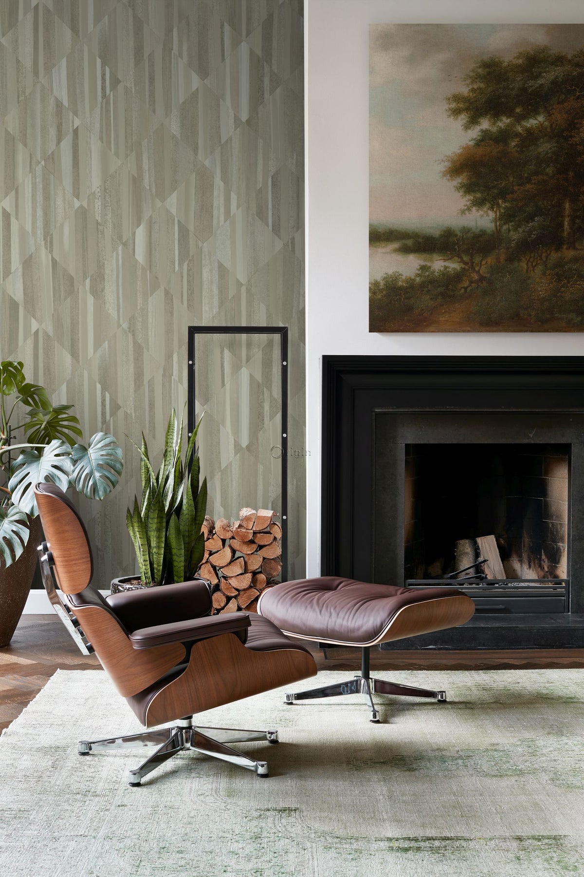 Origin Wallcoverings fotobehang 3D-houtmotief taupe - 150 x 279 cm - 357297