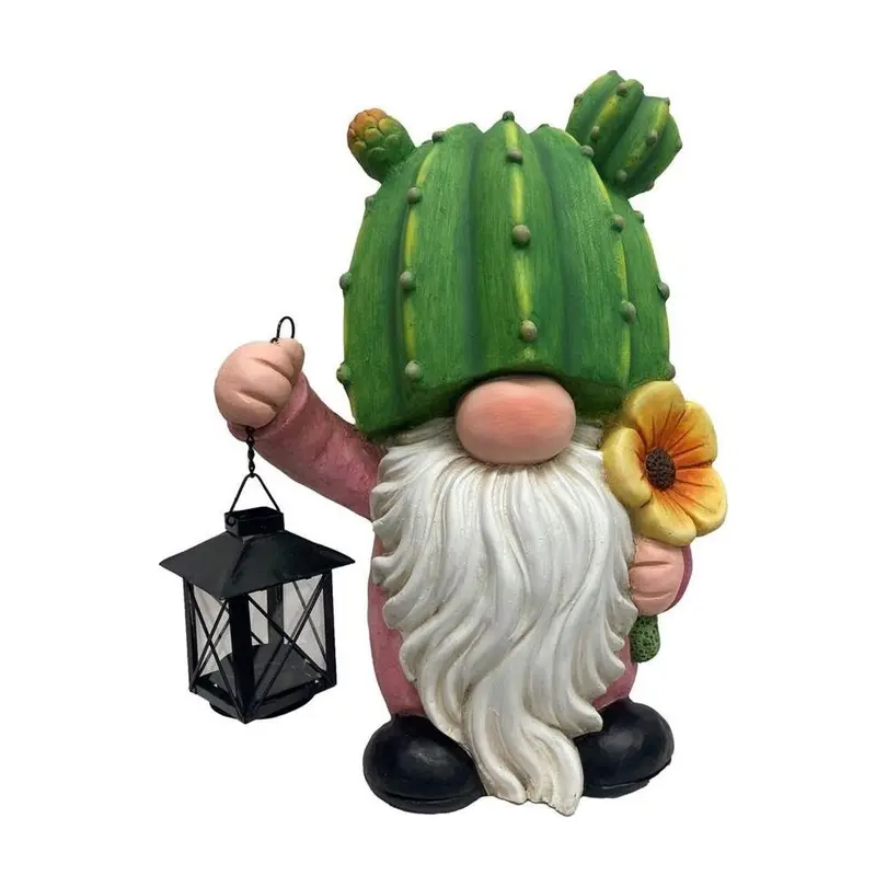 Laterne Gartenwichtel Kaktus