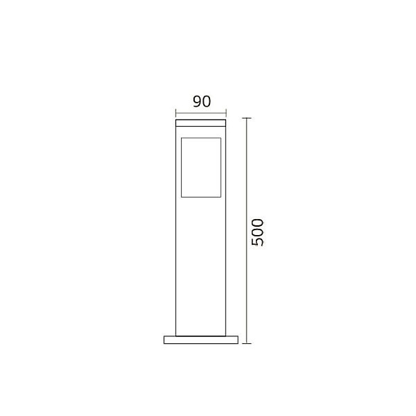 Borne Kavak SQ-3 noire E27 60W - éclairage extérieur moderne et durable