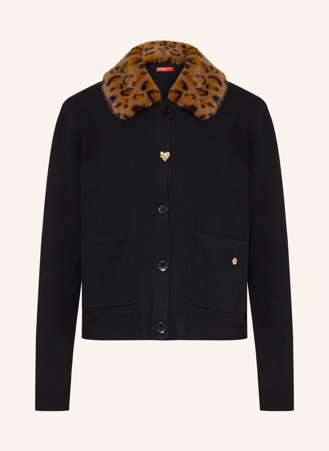 FRIEDA & FREDDIES Strickjacke mit abnehmbarem Kunstfell-Kragen