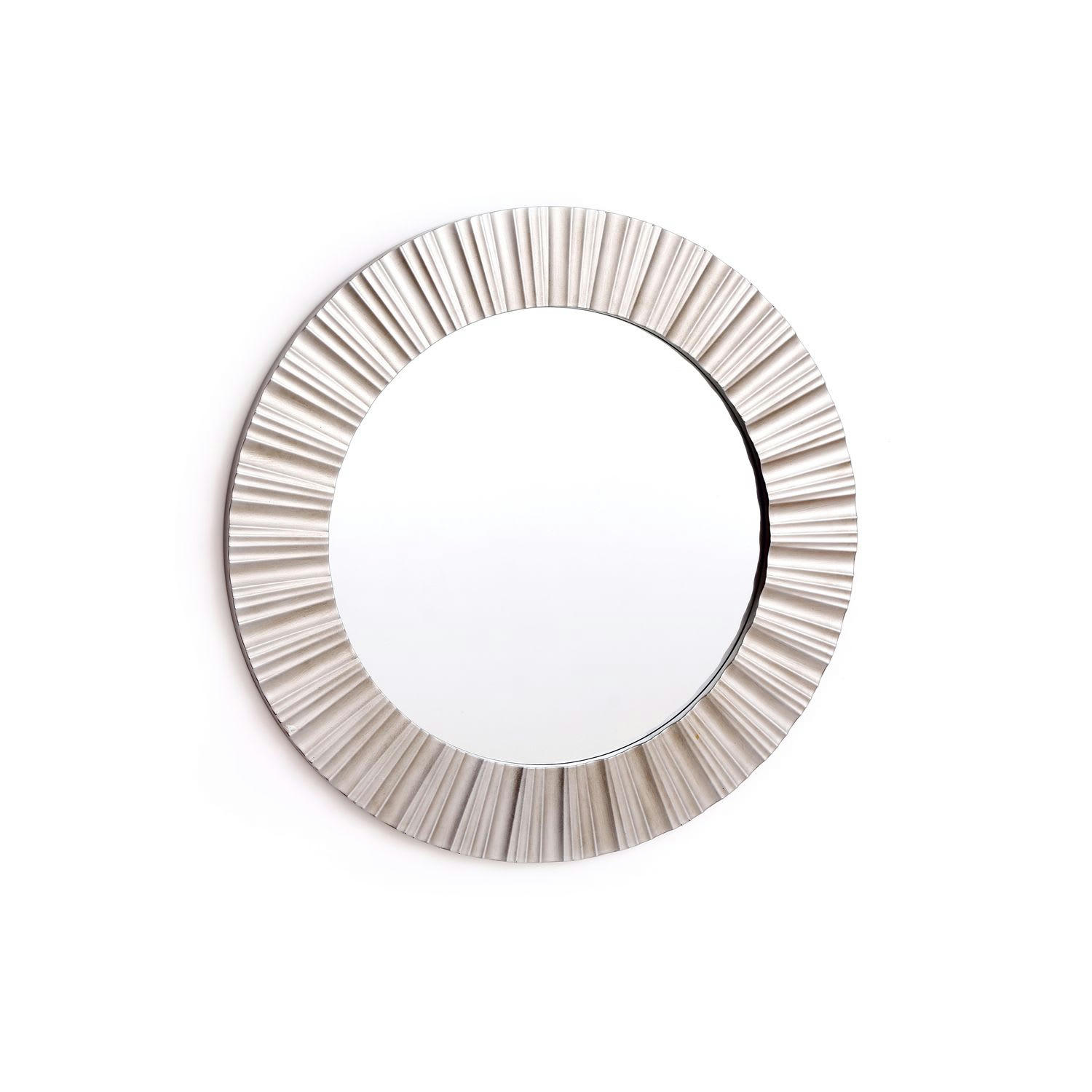 CHAMPAGNE - Miroir rond en métal design champa diam. 50 cm argent