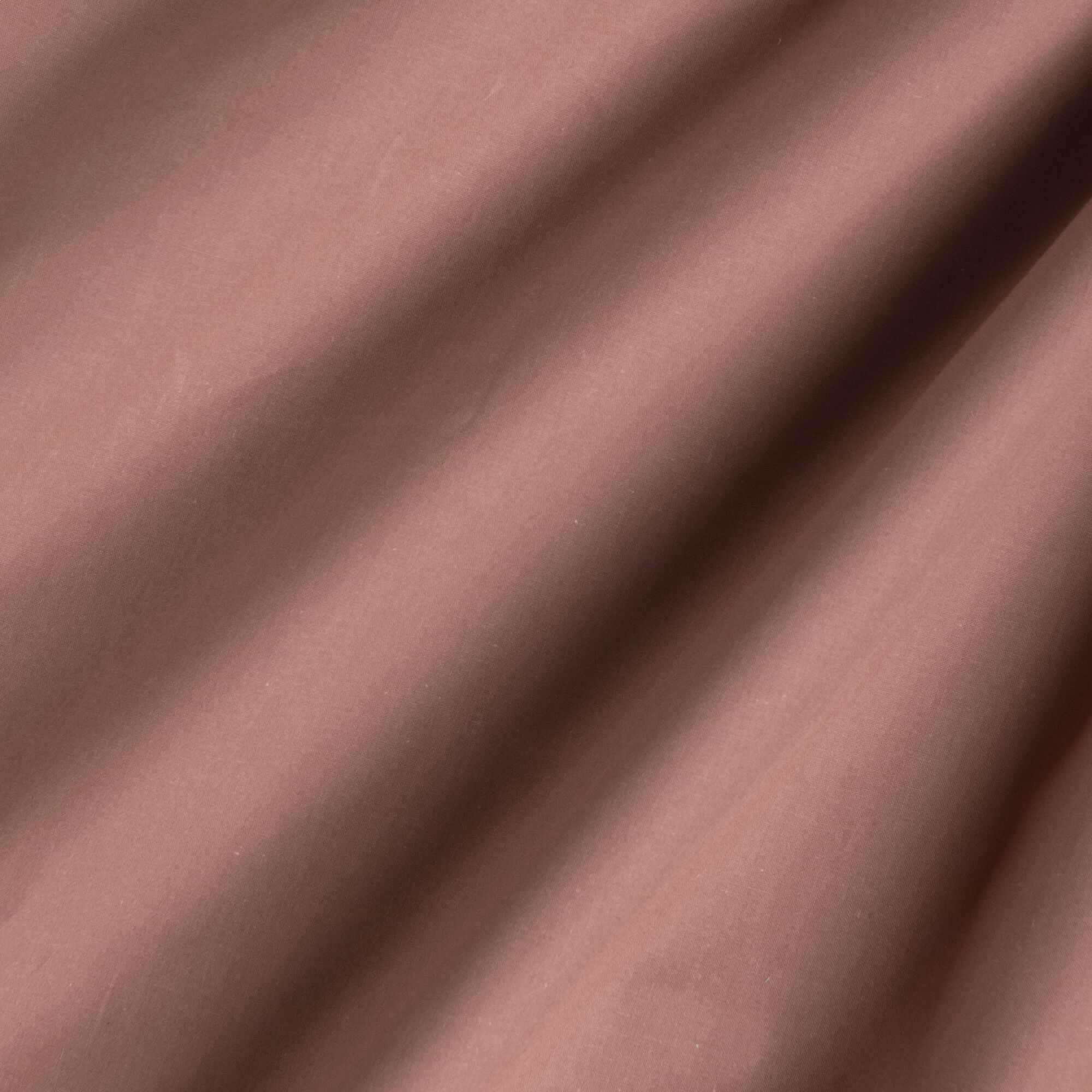 FLORE - Housse de couette en percale de coton 240x220cm - brun rhassoul