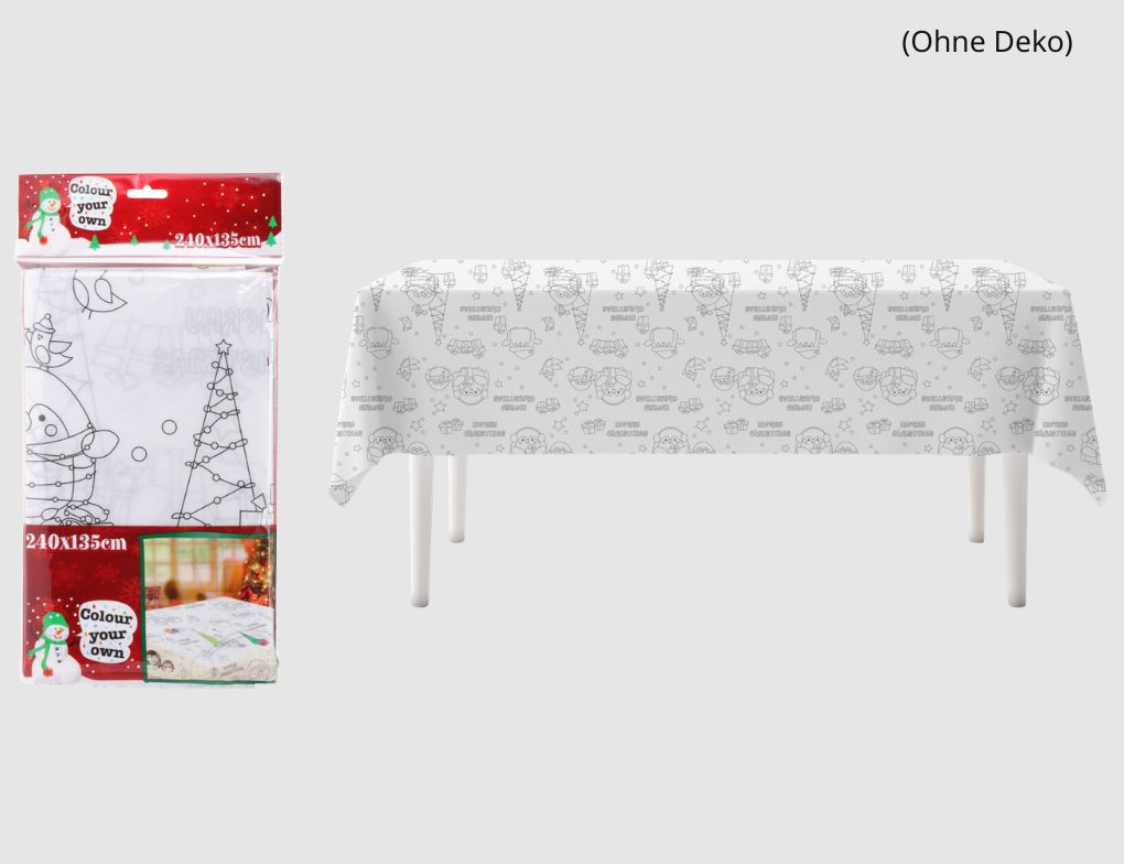 Weihnachtstischdecke zum Bemalen