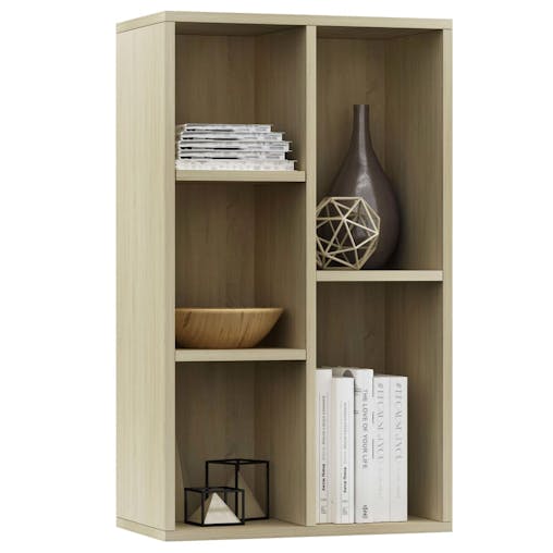 NNEVL Book Cabinet/Sideboard Sonoma Oak 50x25x80 cm Engineered Wood