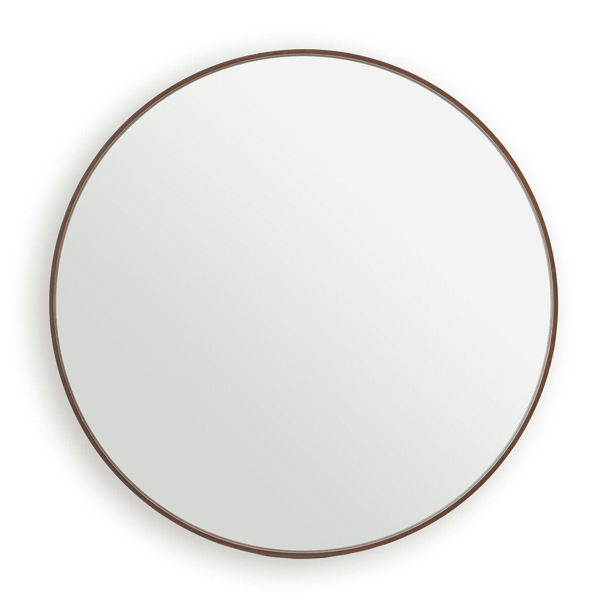 Miroir rond plaqué noyer Ø120 cm, Alaria