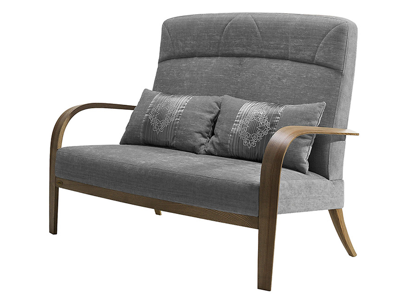 Sofa dwuosobowa Lagossa plecionka szara