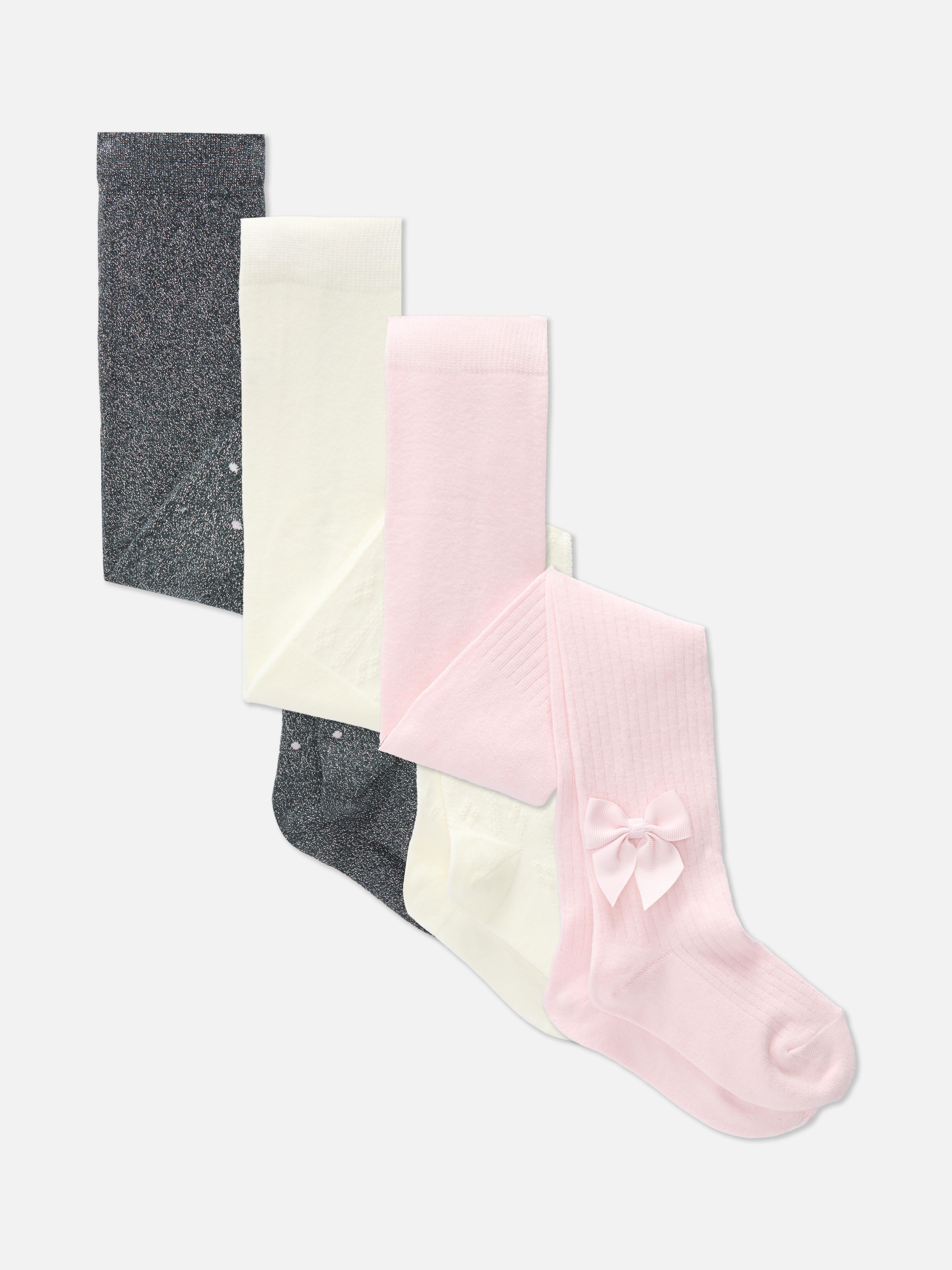 1.5-14yrs | 3pk Bow Design Tights