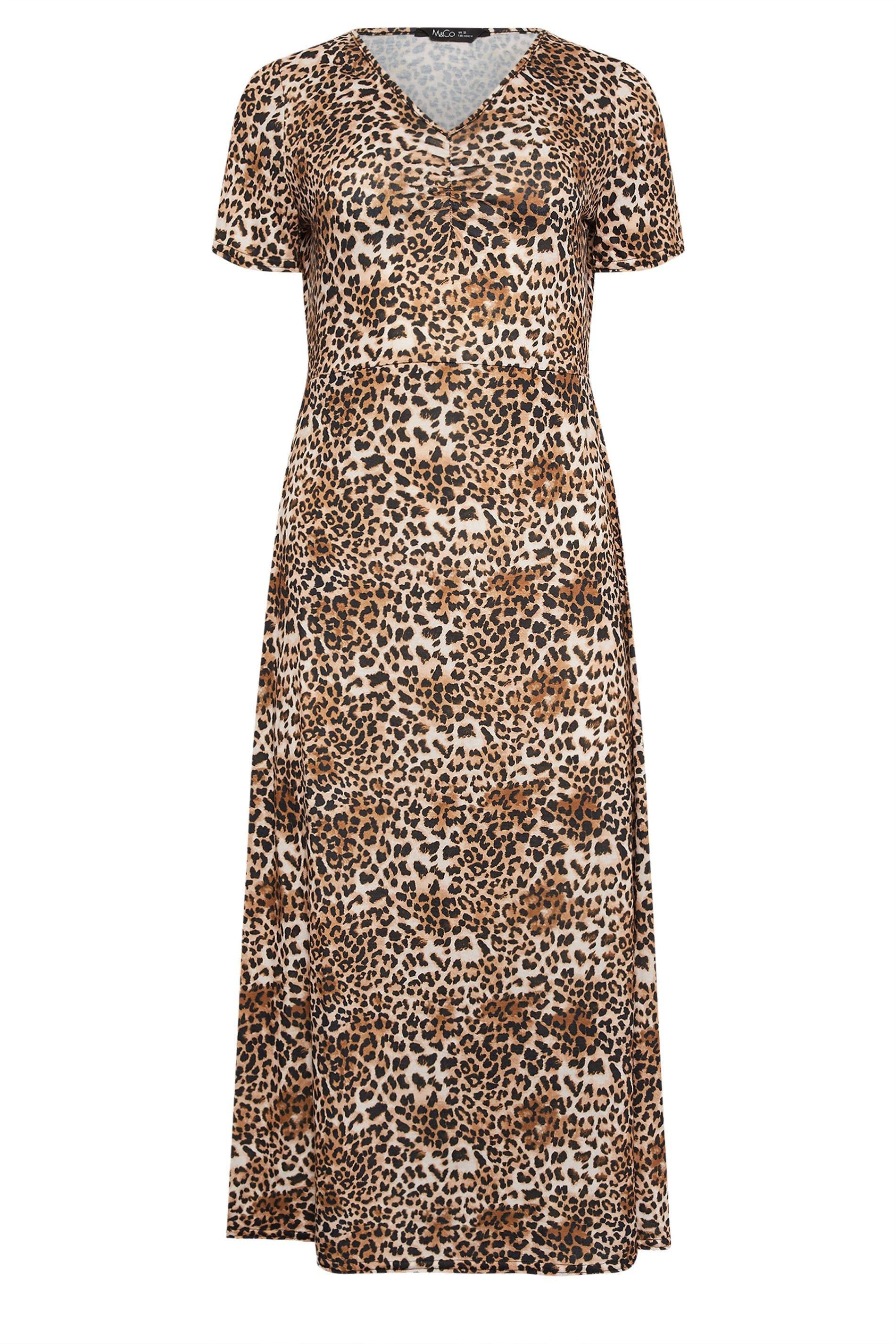 M&Co Animal Print V-Neck Dress