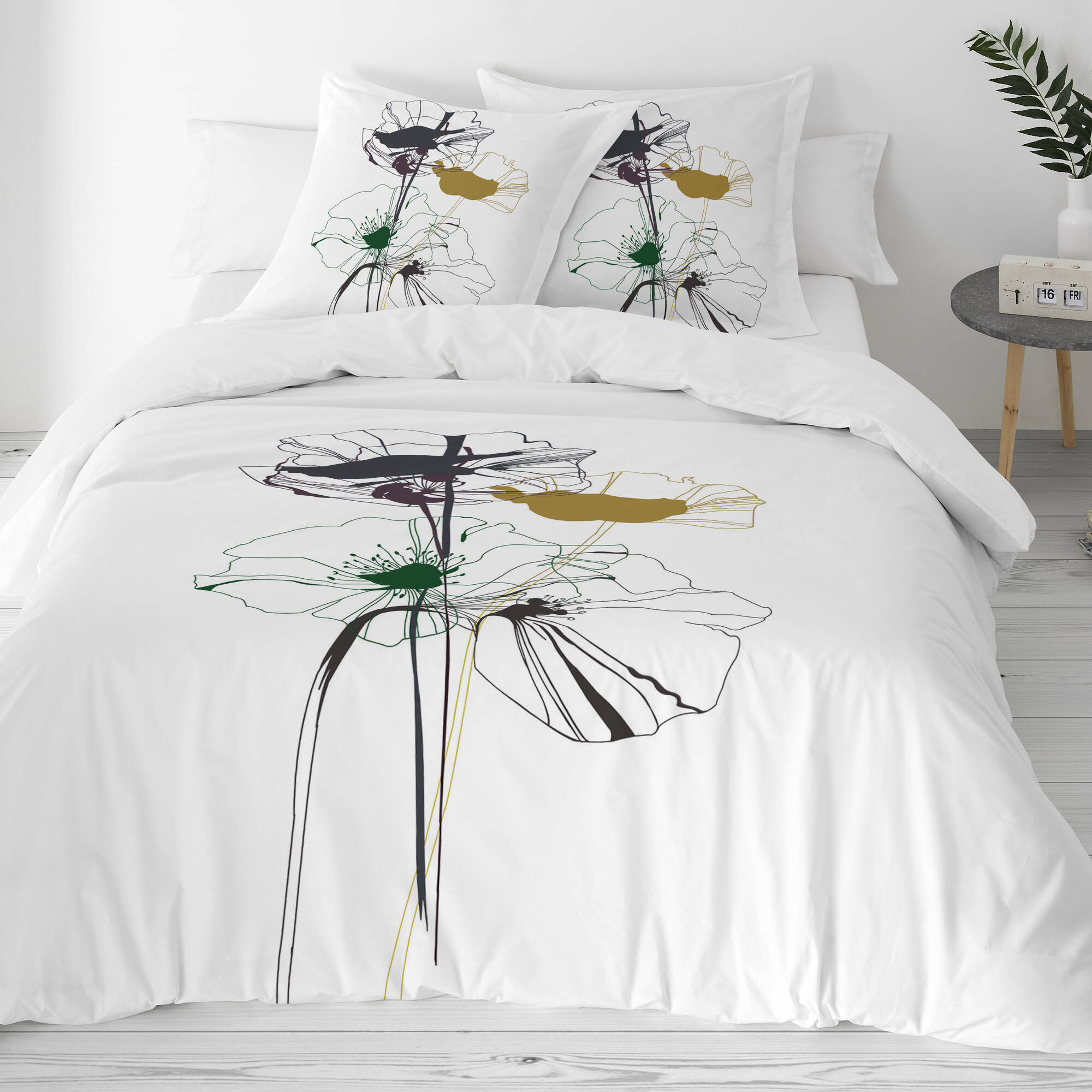 Linge de lit Coquelicot en coton imprimé