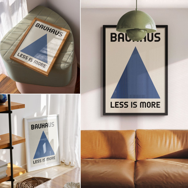 Grafiki na ścianę A4 Styl Bauhaus geometryczna prostota forma