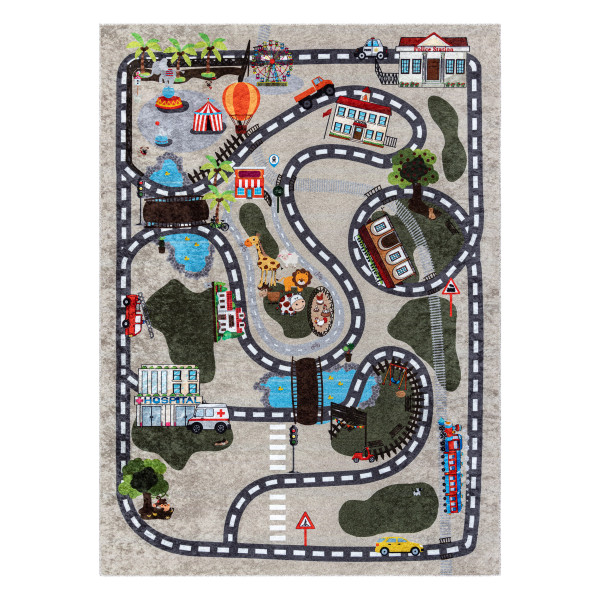 Dywan do prania JUNIOR 51803.804 Miasto, uliczki dla dzieci, 140x190 cm