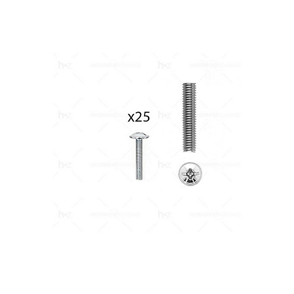1 kit composés de 25 vis M4x225 mm zinguée