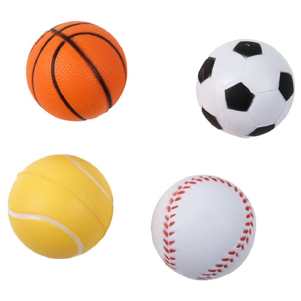 Balle de sport en mousse (x4)