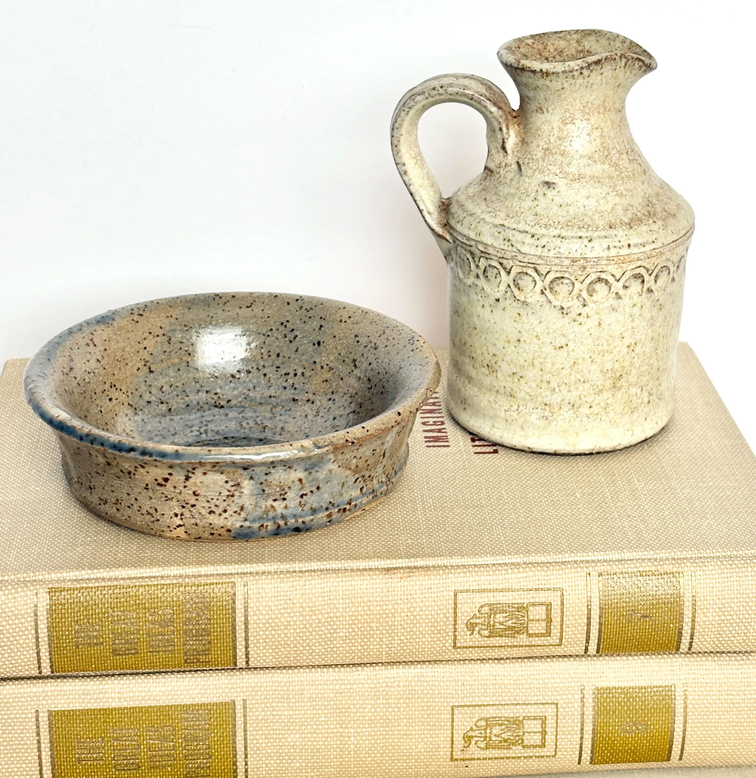 Vintage Pottery Vase, Handmade Studio Pottery Pitcher