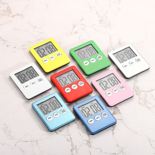 Digital Timer,1Pcs Small Count Down/UP Clock with Magnetic,Kitchen Timer White