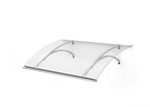 ARCTOM Auvent Olos 120x85, couleur anthracite RAL7016, plaque incolore PMMA