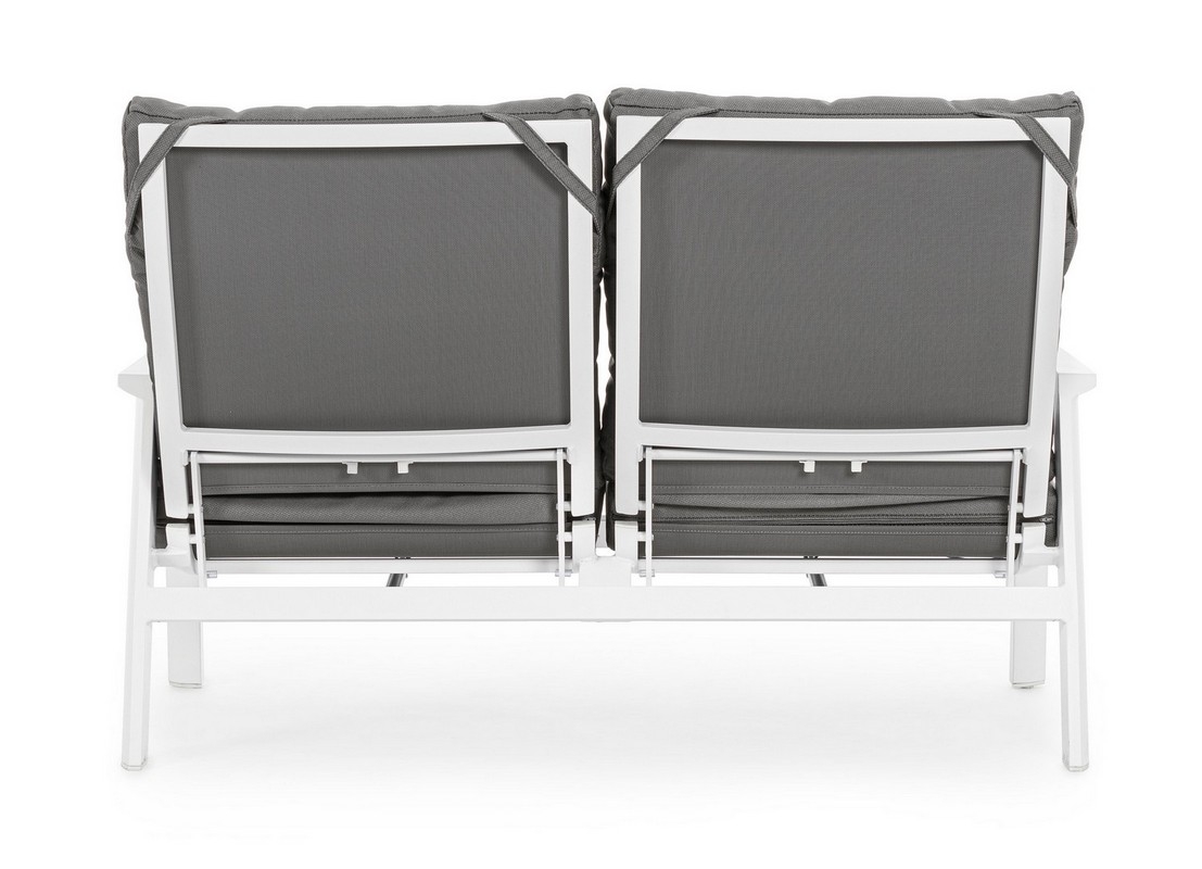 Sofa regulowana ogrodowa Kanva JX11 biała