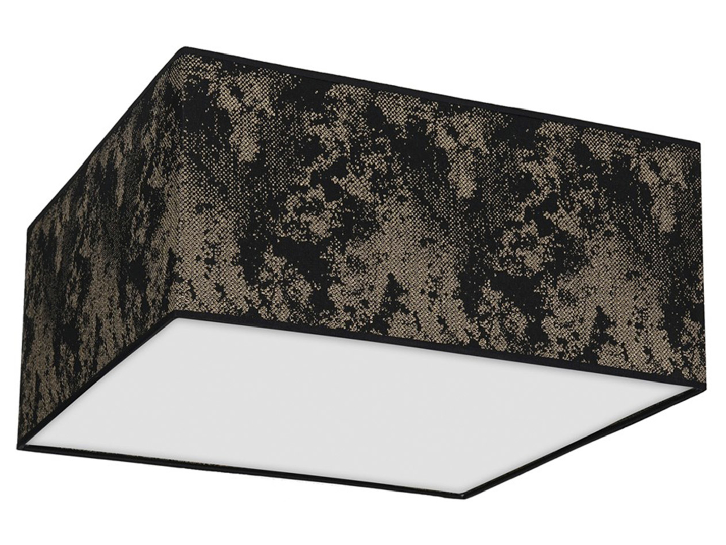 Lampa sufitowa Satino 2-punktowa tkaninowa czarno-złota