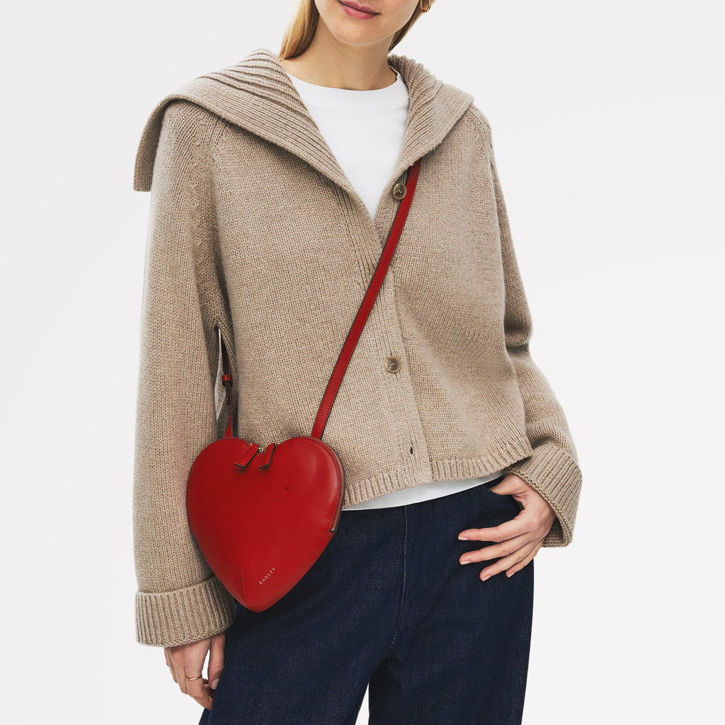 Heart Street - Medium Ziptop Cross Body Bag