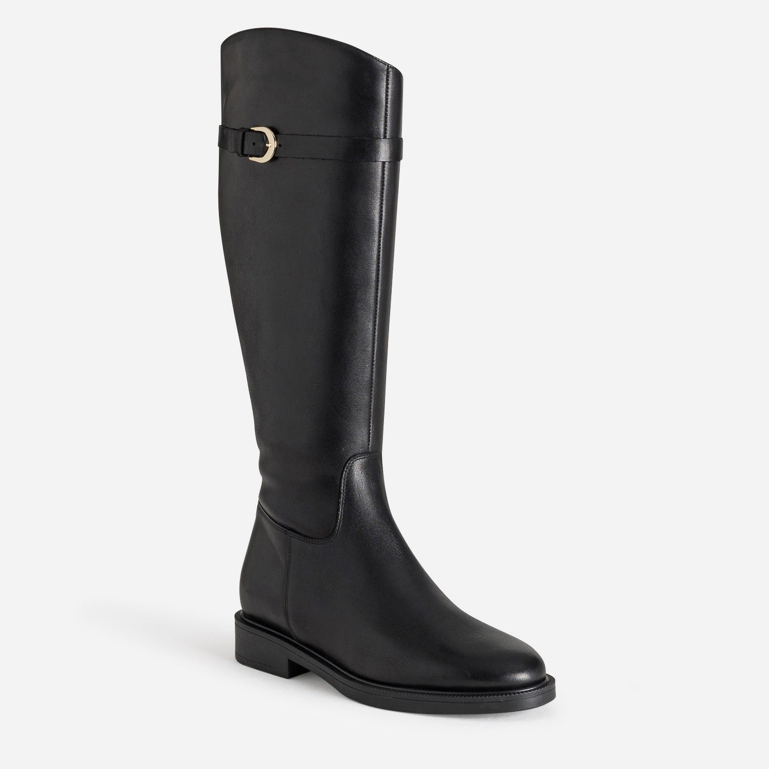 Botte cavalière noire cuir
