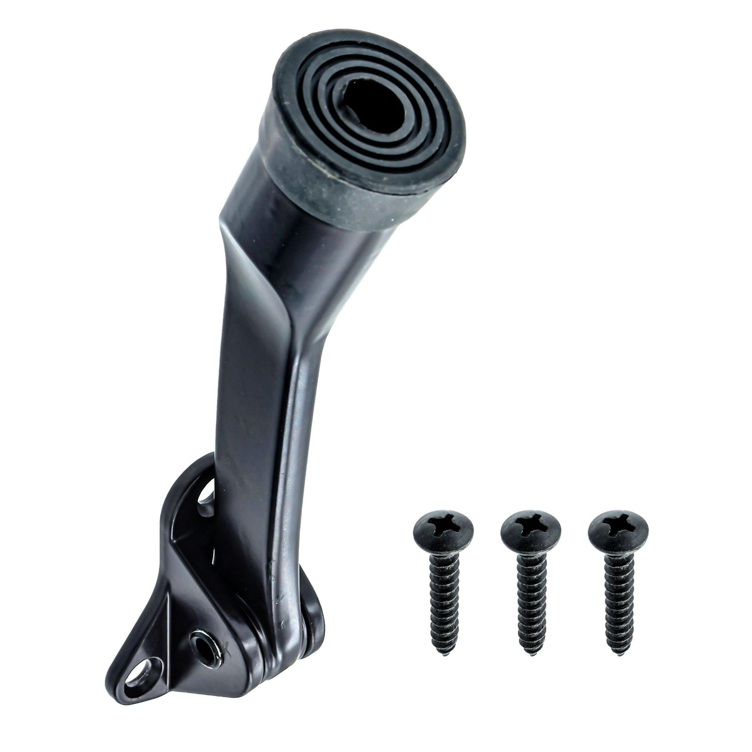 Hillman Kickdown Door Stop, Black, 4-in