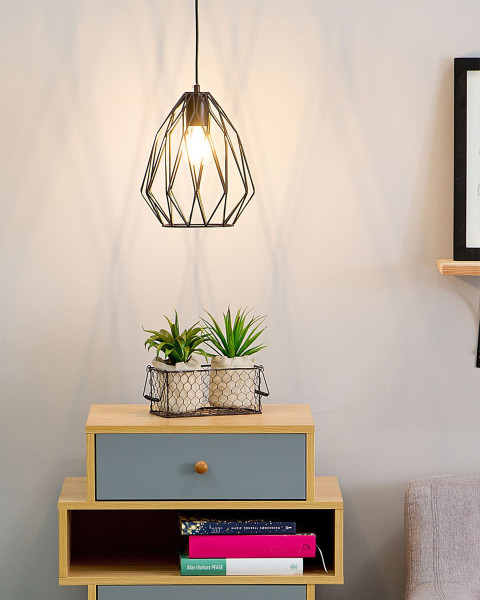 Lampa wisząca metalowa czarna