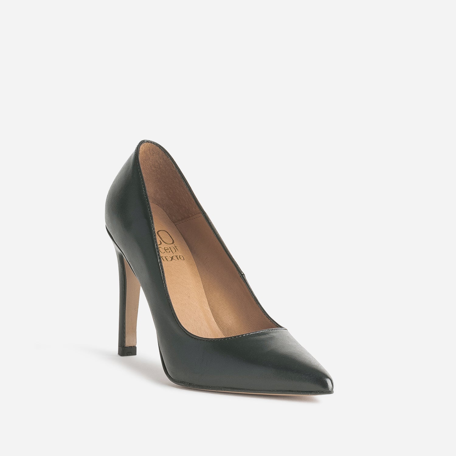 Escarpin noir cuir
