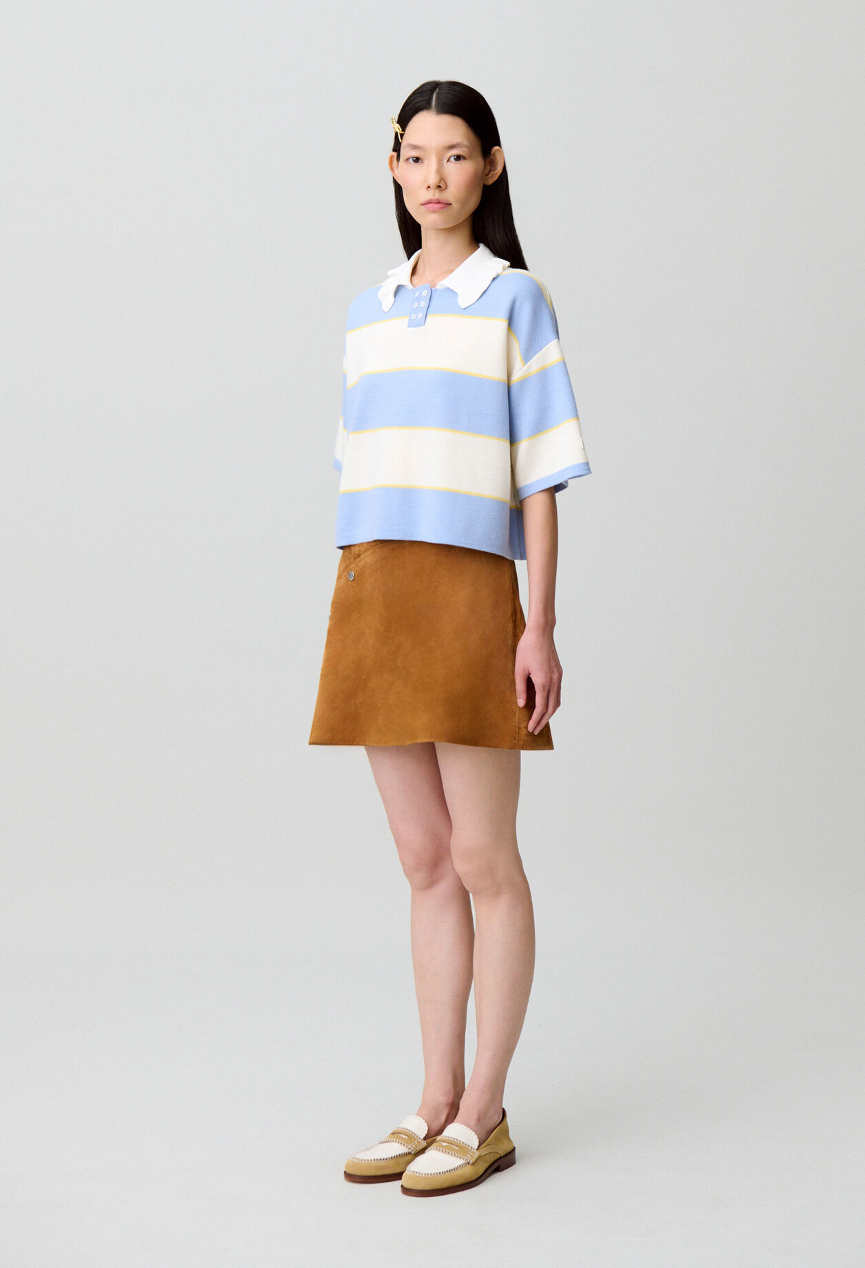 Polo maille rayures