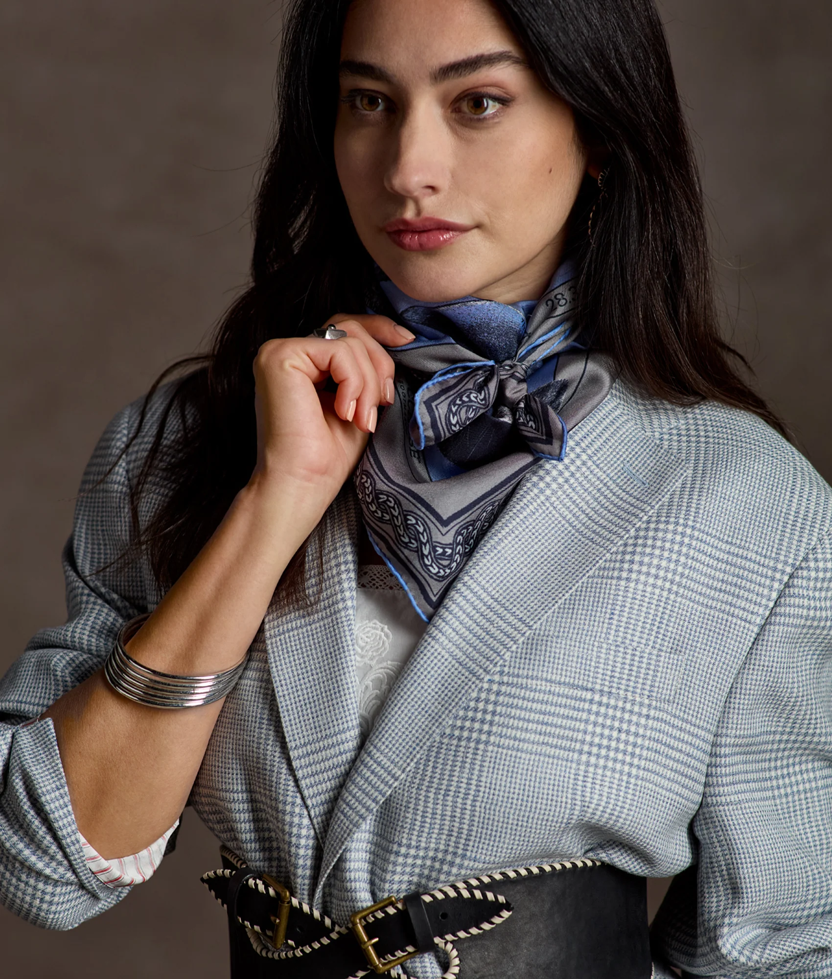 Tools Of The Trade Silk Scarf - Periwinkle
