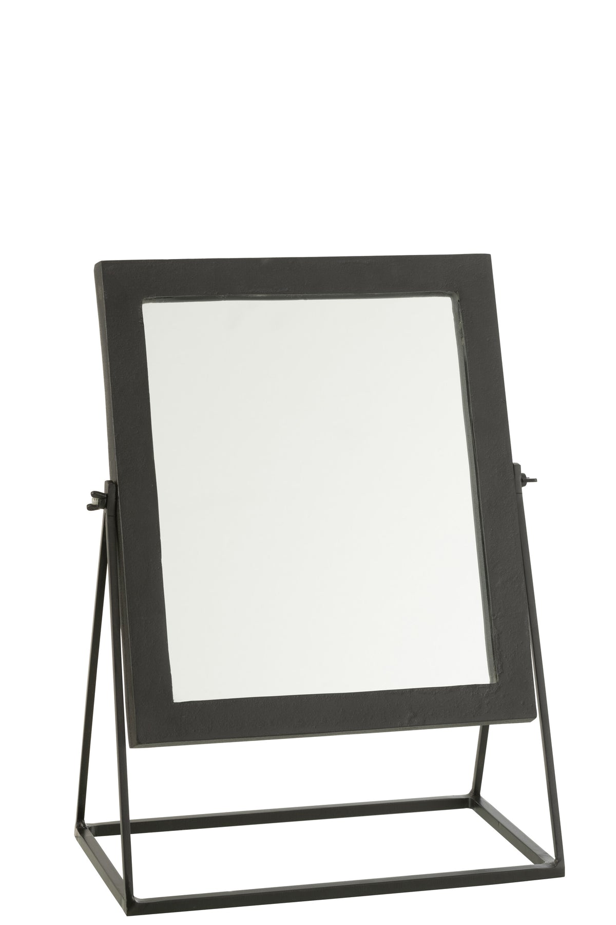 J-Line spiegel Vierkant Op Voet - metaal - zwart - 34 x 20 cm