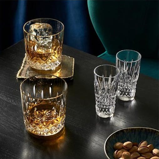 Waterford Crystal Giftology Lismore Double Old Fashioned Tumbler Pair Set of 2