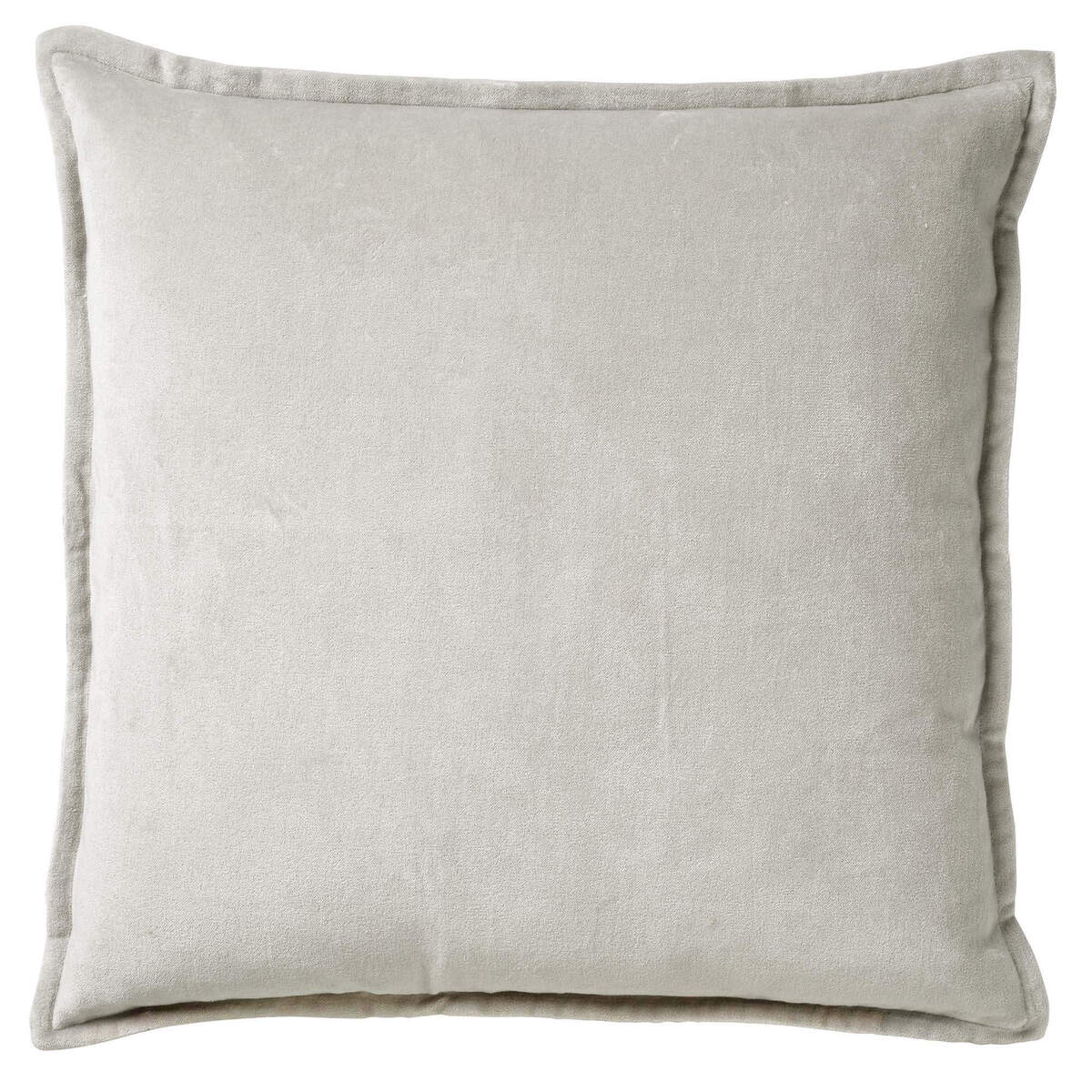 CAITH - Kussenhoes 50x50 cm - 100% katoen velvet - Micro Chip - lichtgrijs