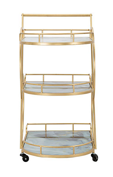 CHARIOT MéLANGE VERRE MARBRE CM71X45.5X84.5