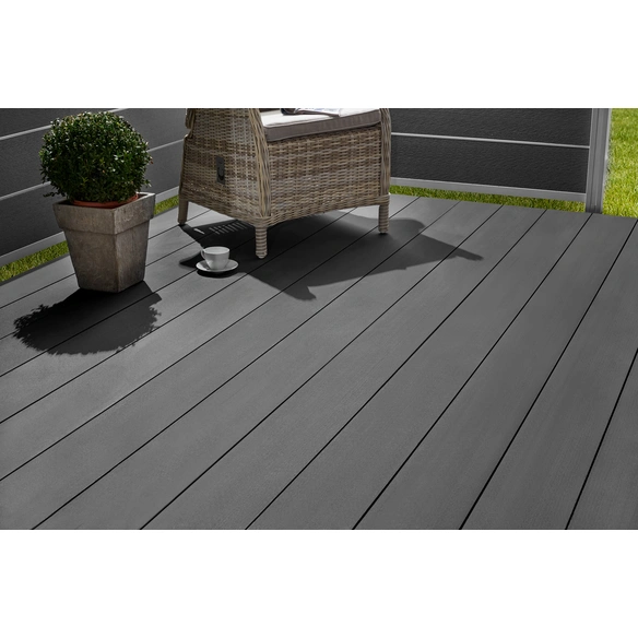 WPC-Terrassendiele, Breite: 19 cm, Stärke: 2,5 cm, 1 Stk.