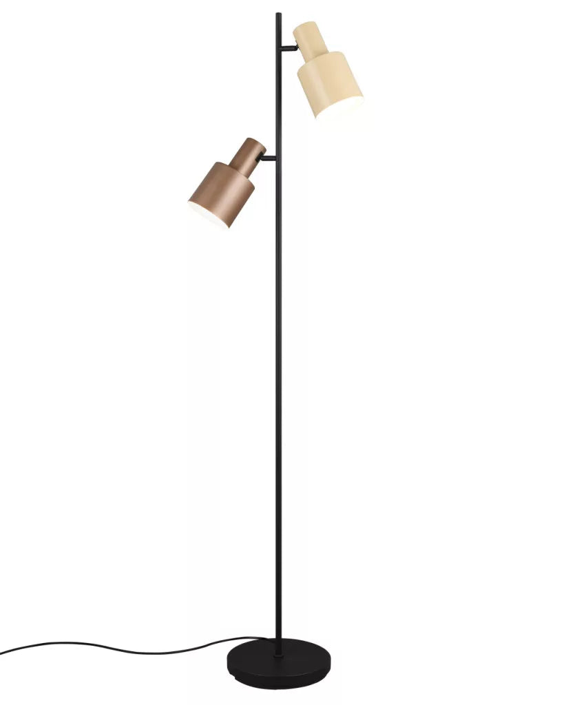 Trio Leuchten vloerlamp Agudo - 2 lichts - 25 x 161  cm - zwart
