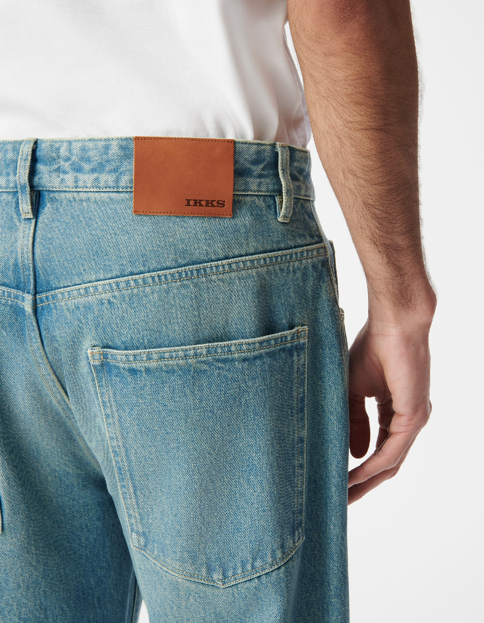 Jean barrel bleu Homme