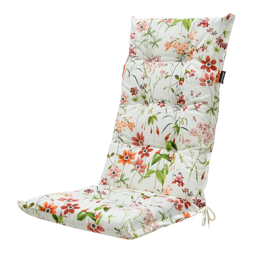 Madison - Tuinstoelkussen Hoge Rug Milly natural - Ca. 123x50 cm - Set van 4